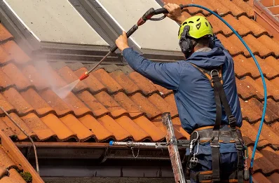 Démoussage et hydrofuge de toiture à Landres